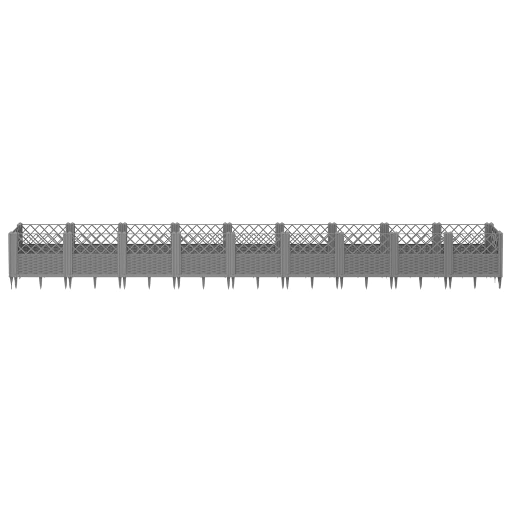 Vidaxl Planning Box med stifter 363.5x43.5x43,5 cm polypropen lysegrå