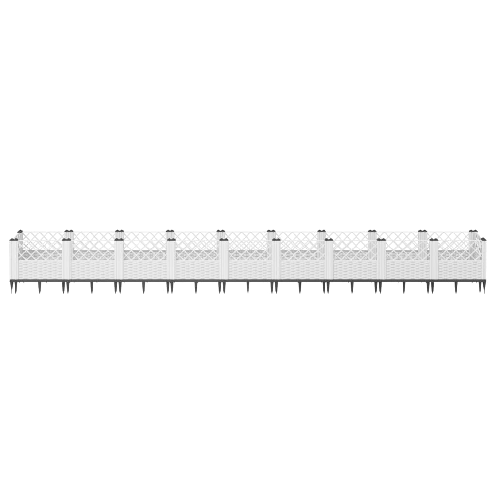 Vidaxl Planning Box with Pins 363.5x43.5x43.5 cm Polypropene White