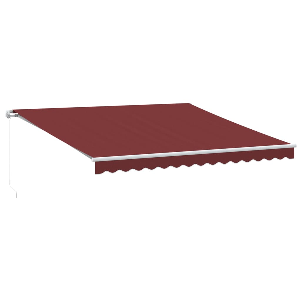 Bidaxl Luifel manuellt utdragbar med LED 400x300 cm Bordeaux Red