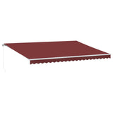 Bidaxl Luifel manuellt utdragbar med LED 500x300 cm Bordeaux Red