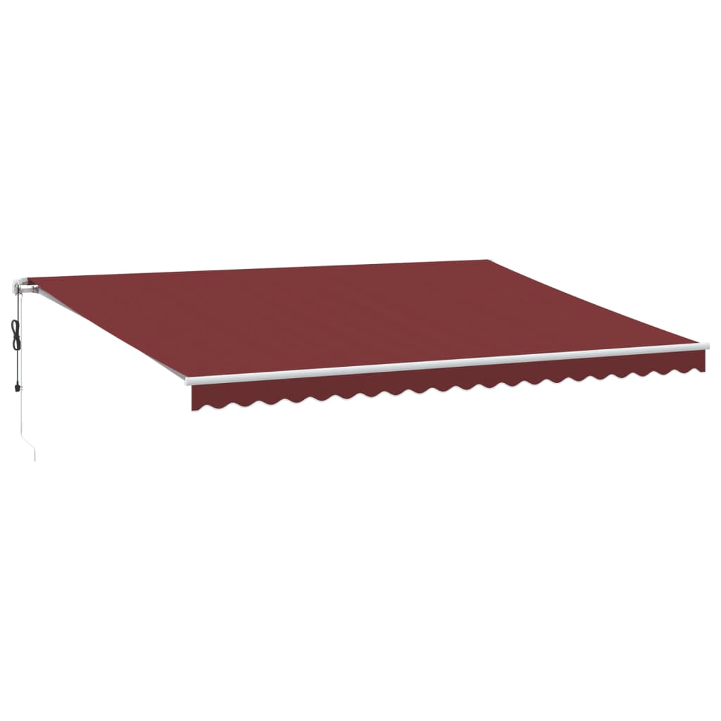 Vidaxl luifel automatesch verlängert mat gefouerte 500x300 cm Bordeaux rout