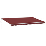 Vidaxl Luifel a automatiquement extensible avec LED 600x300 cm Bordeaux Red