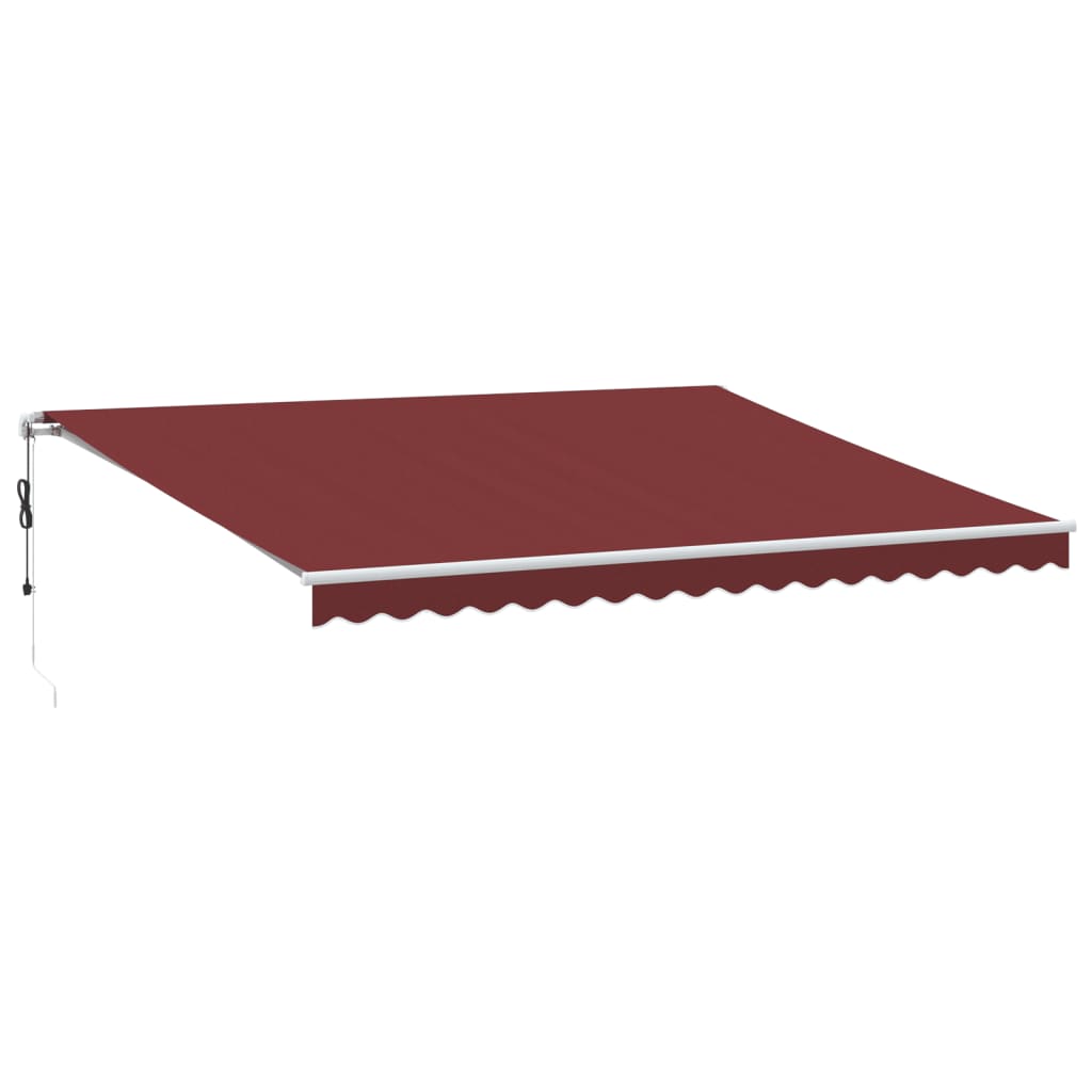 Vidaxl Luifel se automaticky rozšířil s LED 450x350 cm Bordeaux Red