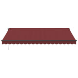 Vidaxl luifel erstreckt sich manuell 450 x 350 cm Bordeaux rot