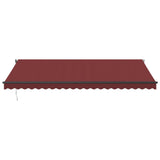 Vidaxl Luifel erstreckt sich manuell 500x350 cm Bordeaux rot