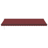 Vidaxl luifel erstreckt sich manuell 600x350 cm Bordeaux rot