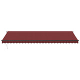 Vidaxl Luifel étend automatiquement 600x350 cm Bordeaux Red