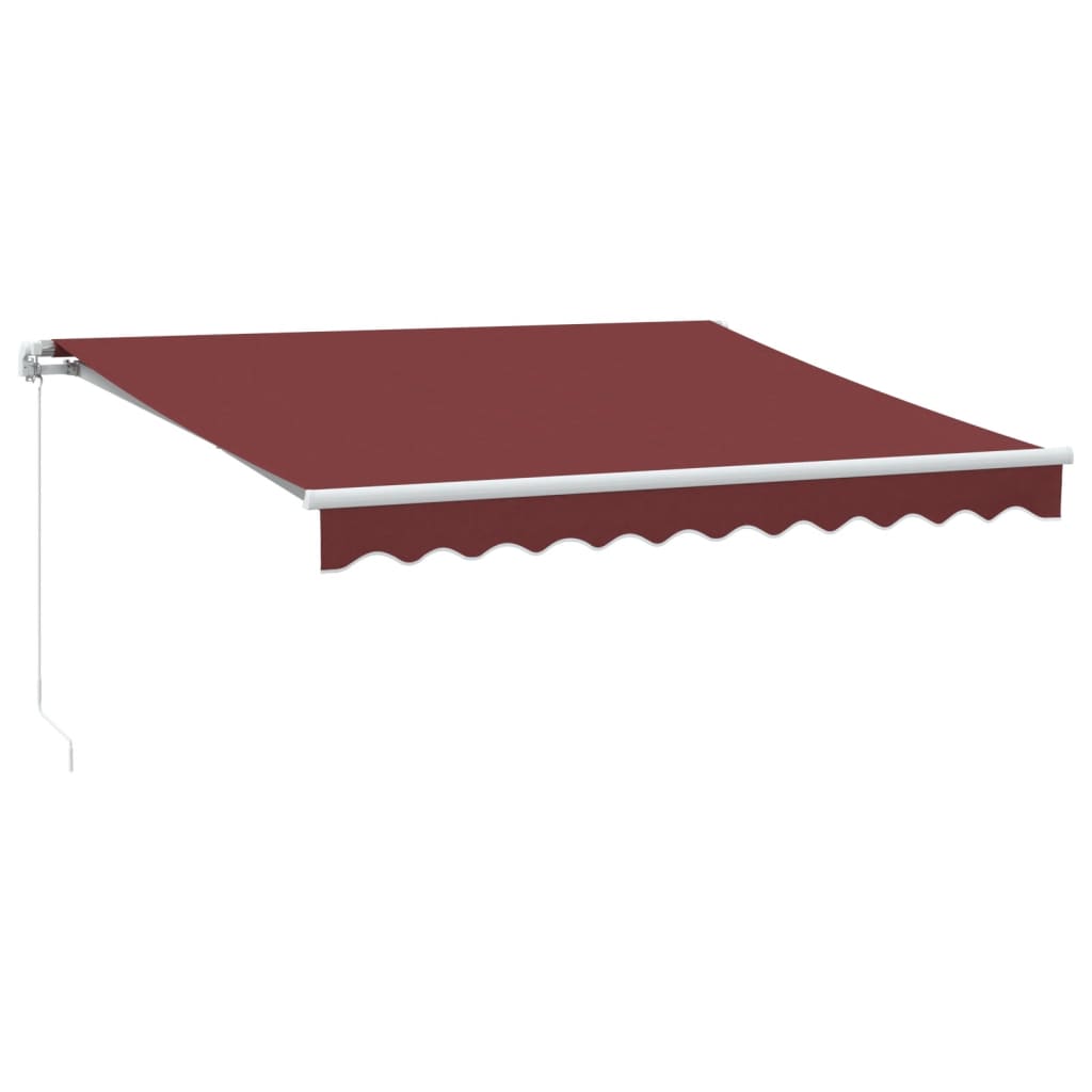 Vidaxl luifel manuell eng 300x250 cm Bordeaux rout verlängert