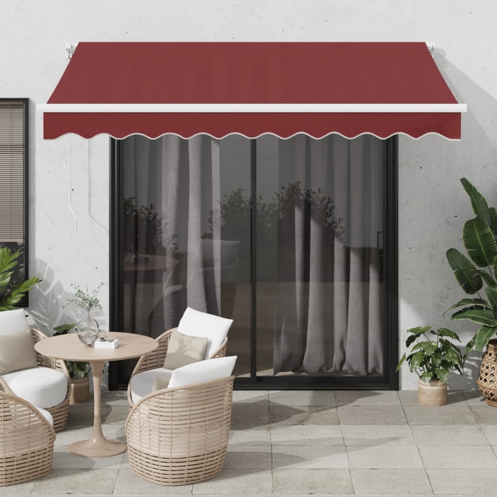 Vidaxl Luifel manually extends 300x250 cm Bordeaux red