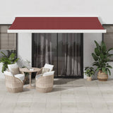 Vidaxl Luifel manually extends 400x300 cm Bordeaux red