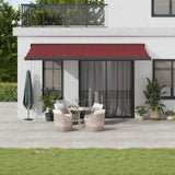 Vidaxl Luifel manually extends 500x300 cm Bordeaux red