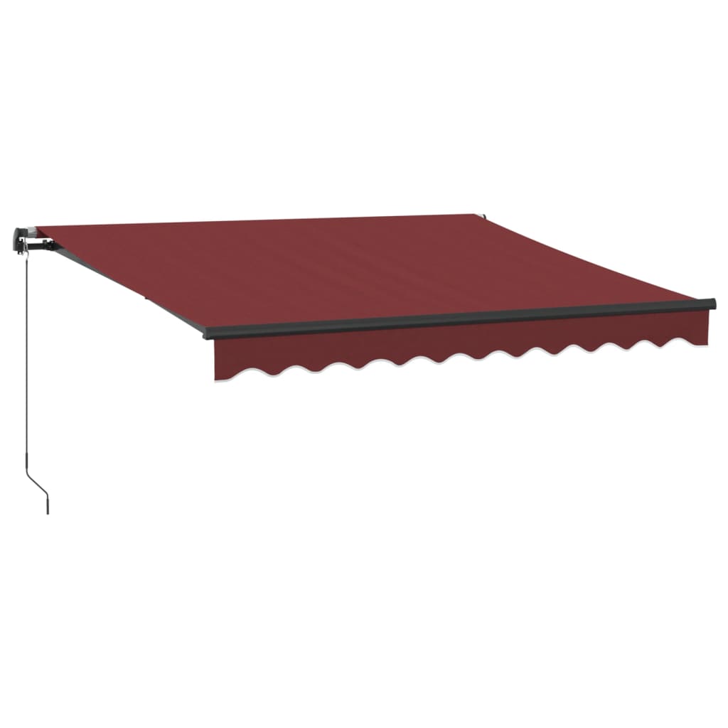 Vidaxl Luifel manually extendable with LEDs 300x250 cm Bordeaux red