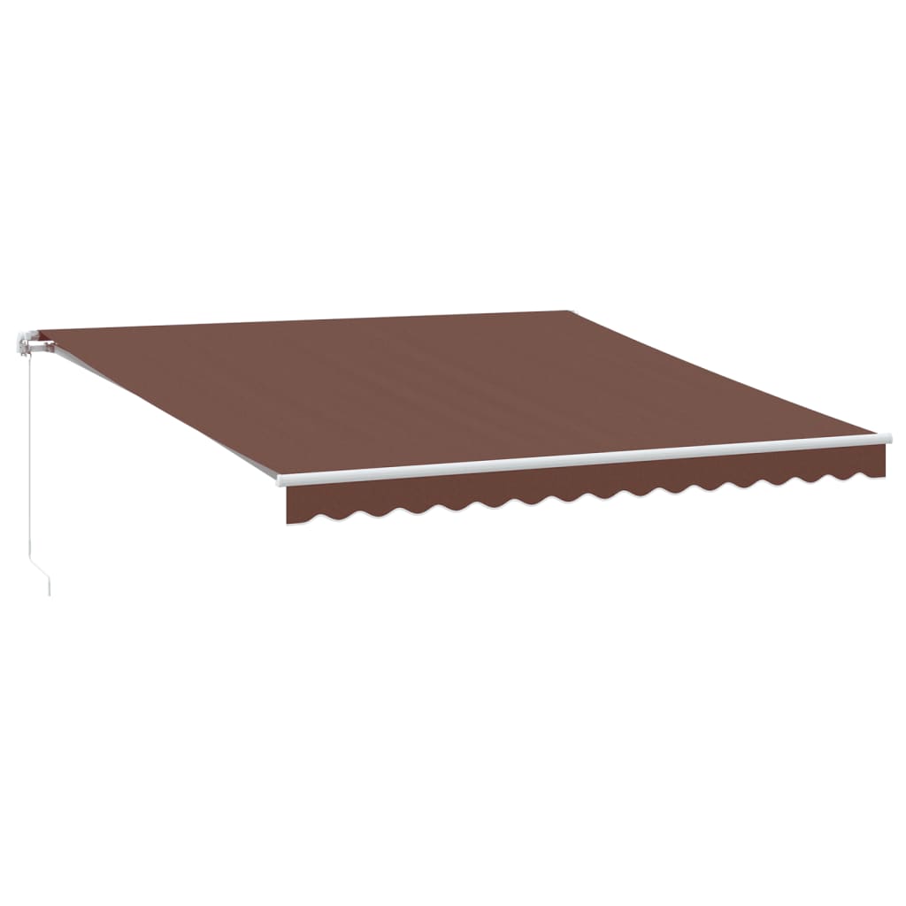 Vidaxl luifel manuell verlängert mat gefouerte 400x300 cm Brown