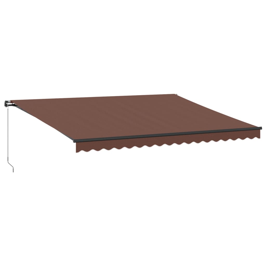 Vidaxl Luifel manually extends 450x350 cm brown