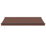 Vidaxl Luifel manually extends 500x350 cm brown