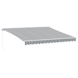 Vidaxl Luifel se puede extender manualmente y LED 400x300 cm antracita y blanco