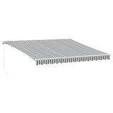 Vidaxl luifel extensible manuellement et LED 400x350 cm anthracite et blanc