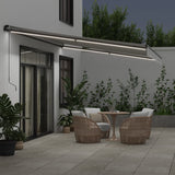 Vidaxl Luifel manually extendable and LED 500x350 cm anthracite and white