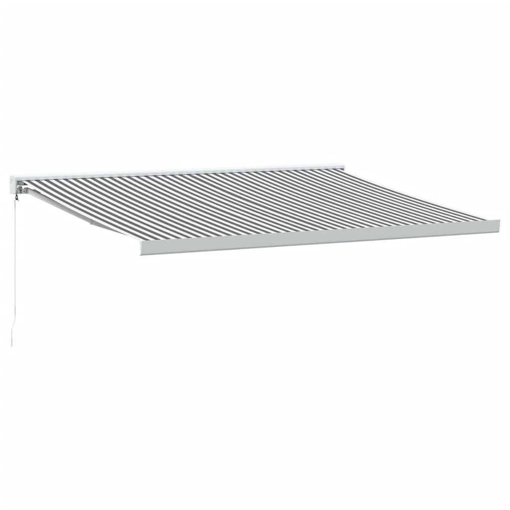 Vidaxl Luifel Extendible 4x3 m de polvo y antracita de aluminio y blanco