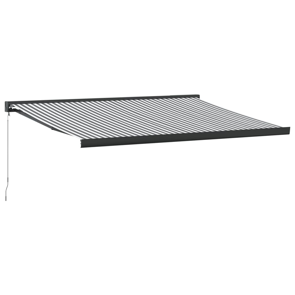 Vidaxl Luifel Extendable 4x3 m dust and aluminum anthracite and white