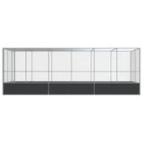 Vidaxl Aviary con estensione 625x207x212 m color argento in acciaio