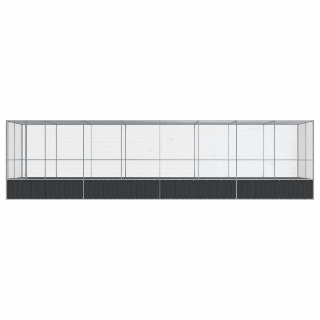 Vidaxl voliéra s prodloužením 832x207x212 m Steel Silver Colored