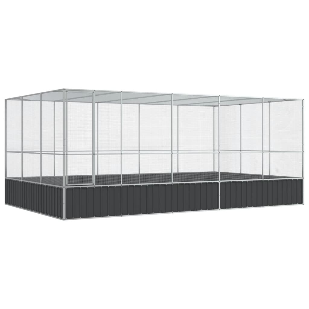 BIDAXL AVIARY With Extension 518x307x212 M Steel Silver Colored