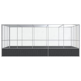 BIDAXL AVIARY With Extension 518x307x212 M Steel Silver Colored