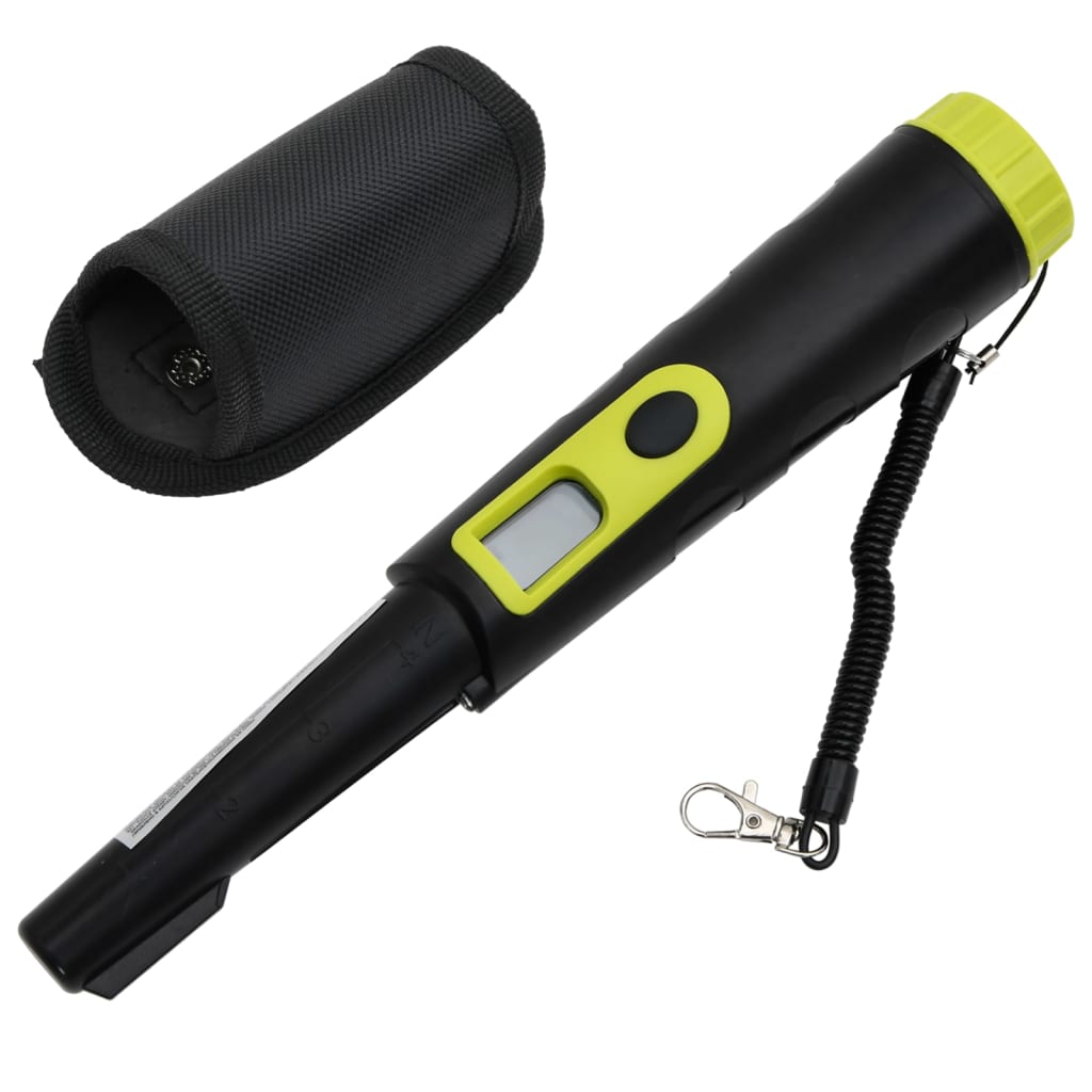 Detector de metal Vidaxl PinPointer con pantalla LCD en negro y amarillo