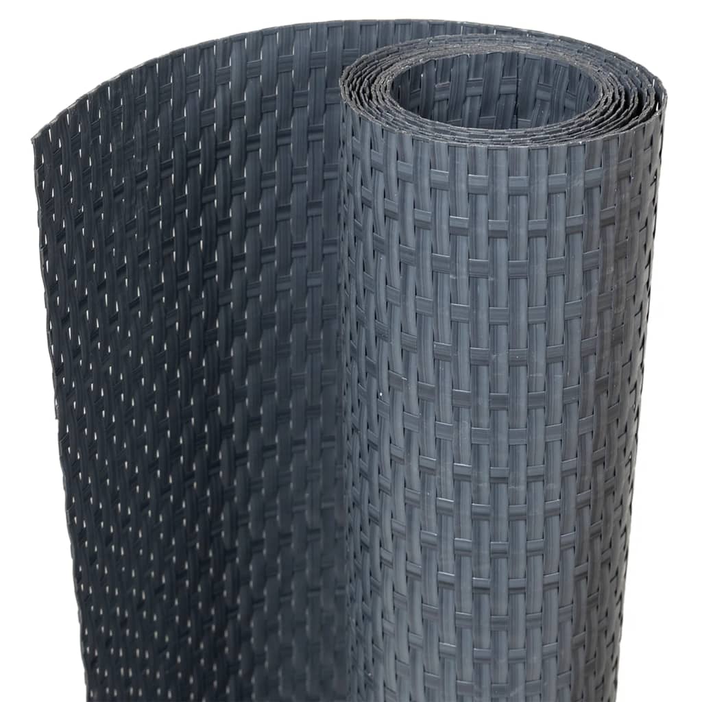 Obrazovka balkonu Vidaxl 300x90 cm Poly Rattan Anthracite -colored