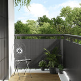 Écran de balcon Vidaxl 300x90 cm Poly Rattan Anthracite -Colored