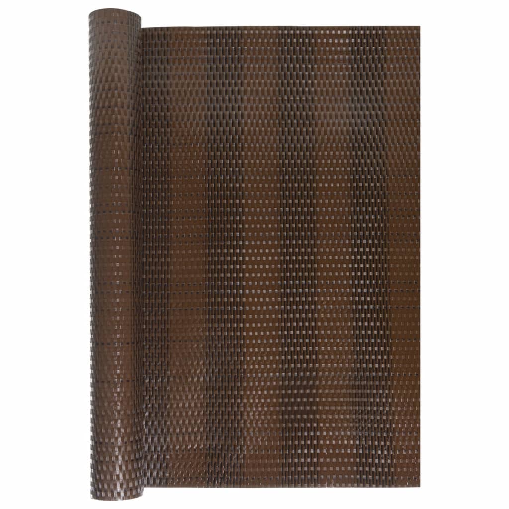 VidaXL Balkonscherm 500x80 cm poly rattan bruin en zwart