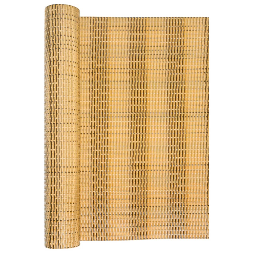 Pantalla de balcón Vidaxl 600x80 cm Poly Rattan marrón claro