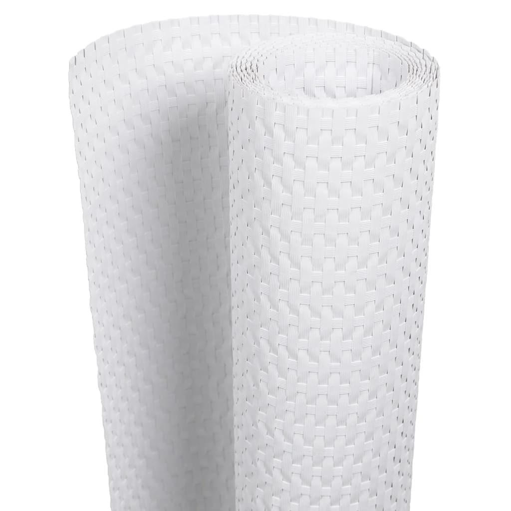 Obrazovka balkonu Vidaxl 500x80 cm Poly Rattan White