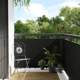 Écran de balcon Vidaxl 400x80 cm Poly Rattan Black