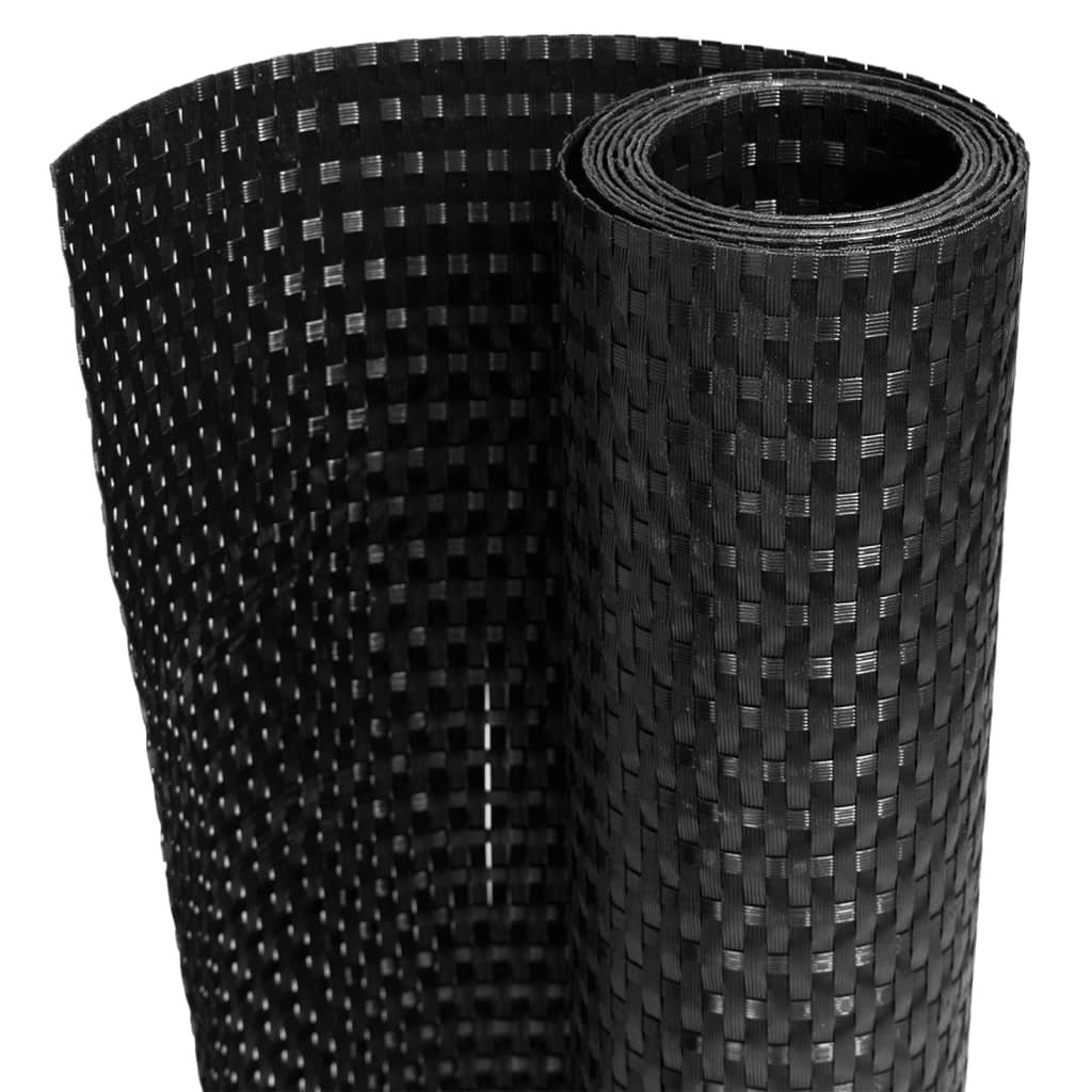 Écran de balcon Vidaxl 400x100 cm Poly Rattan Black