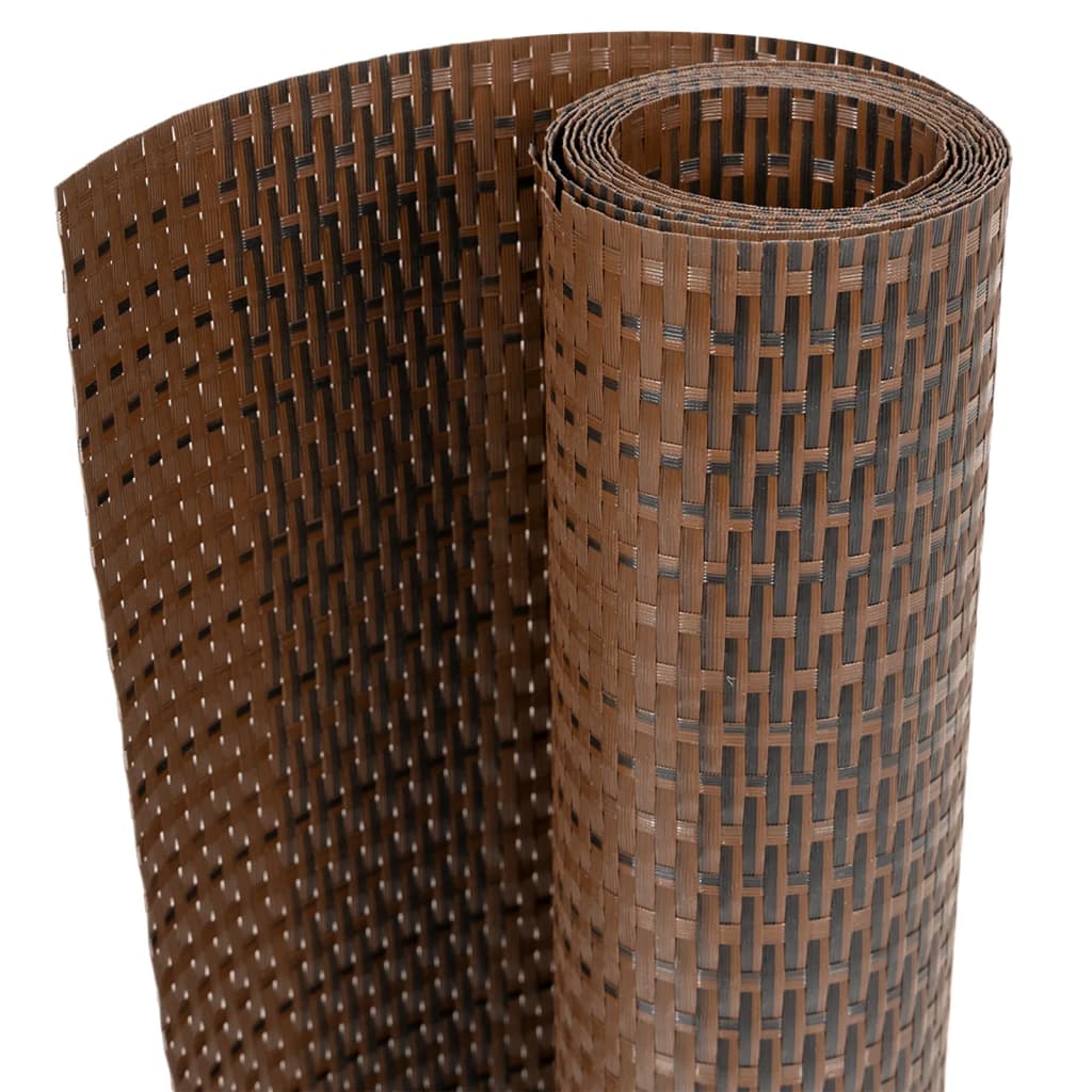 Bidaxl balkongskärmar 5 st 255x19 cm poly rattan brun och svart