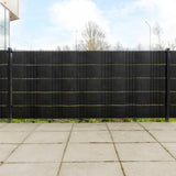 Vidaxl Balkon Bildschirme 5 ST 255x19 cm Poly Rattan Schwarz