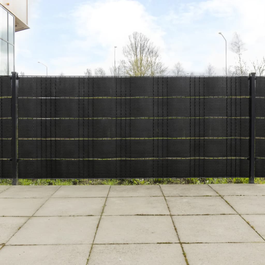 VidaXL Balkonschermen 10 st 255x19 cm poly rattan zwart