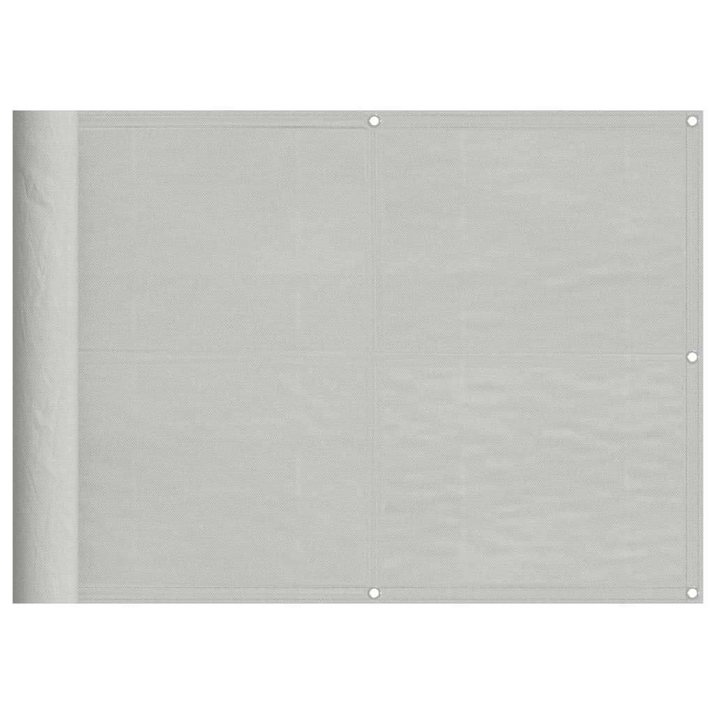 VidaXL Balkonscherm 75x300 cm 100% oxford polyester lichtgrijs