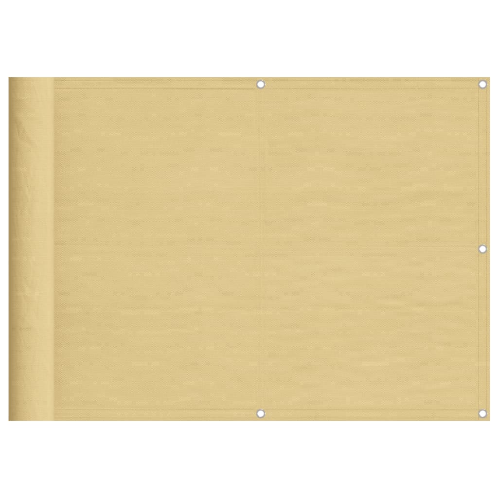 Vidaxl balkongskjerm 75x400 cm 100% Oxford polyester sand -farget