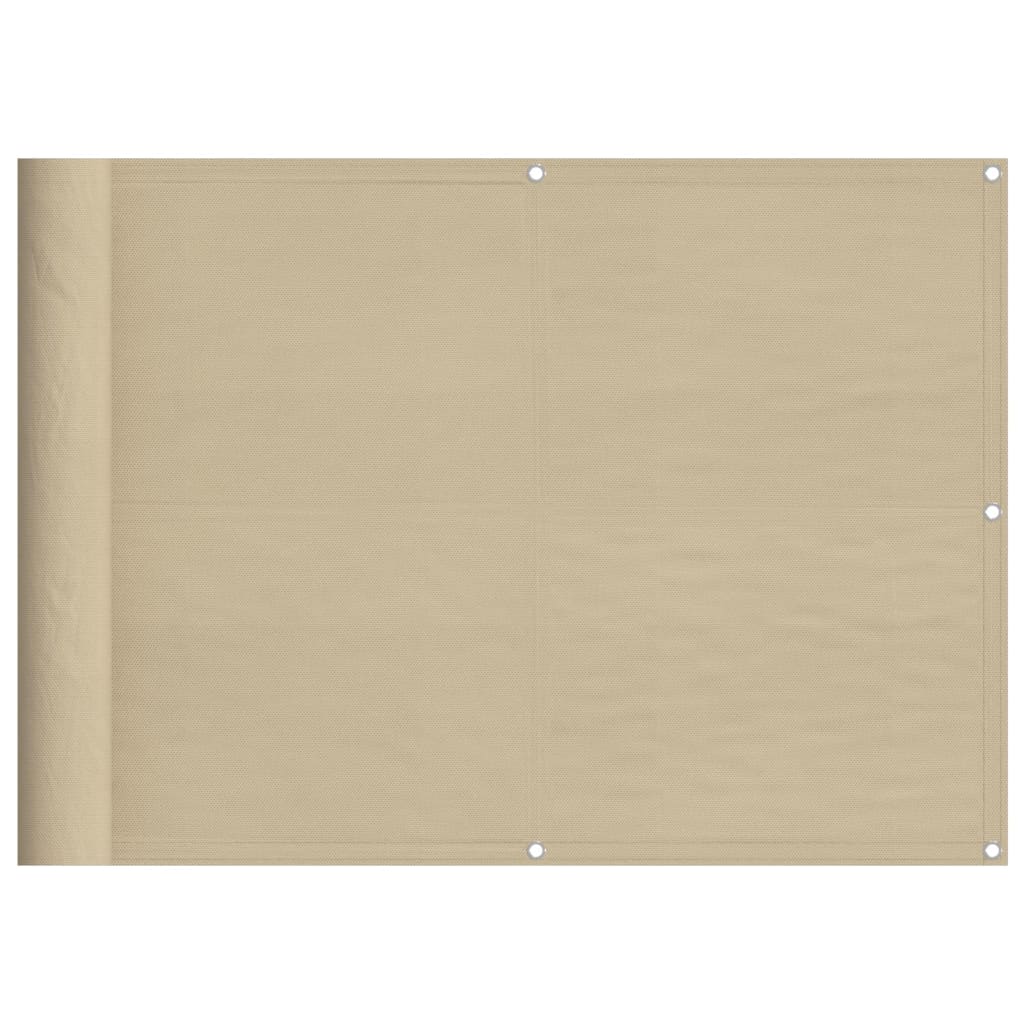 Pantalla de balcón Vidaxl 75x800 cm 100% Oxford Polyester Beige