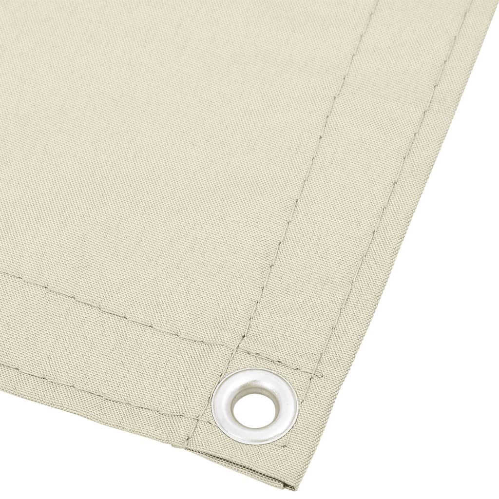 Vidaxl balkongskjerm 75x800 cm 100% Oxford Polyester Cream -farget