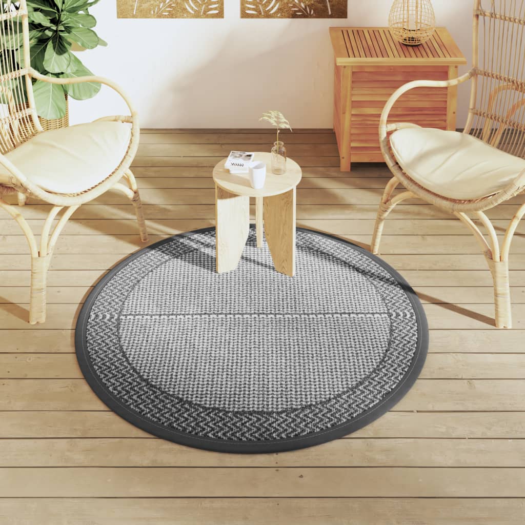 Vidaxl extérieur tapis arakil Ø120 cm pp gris