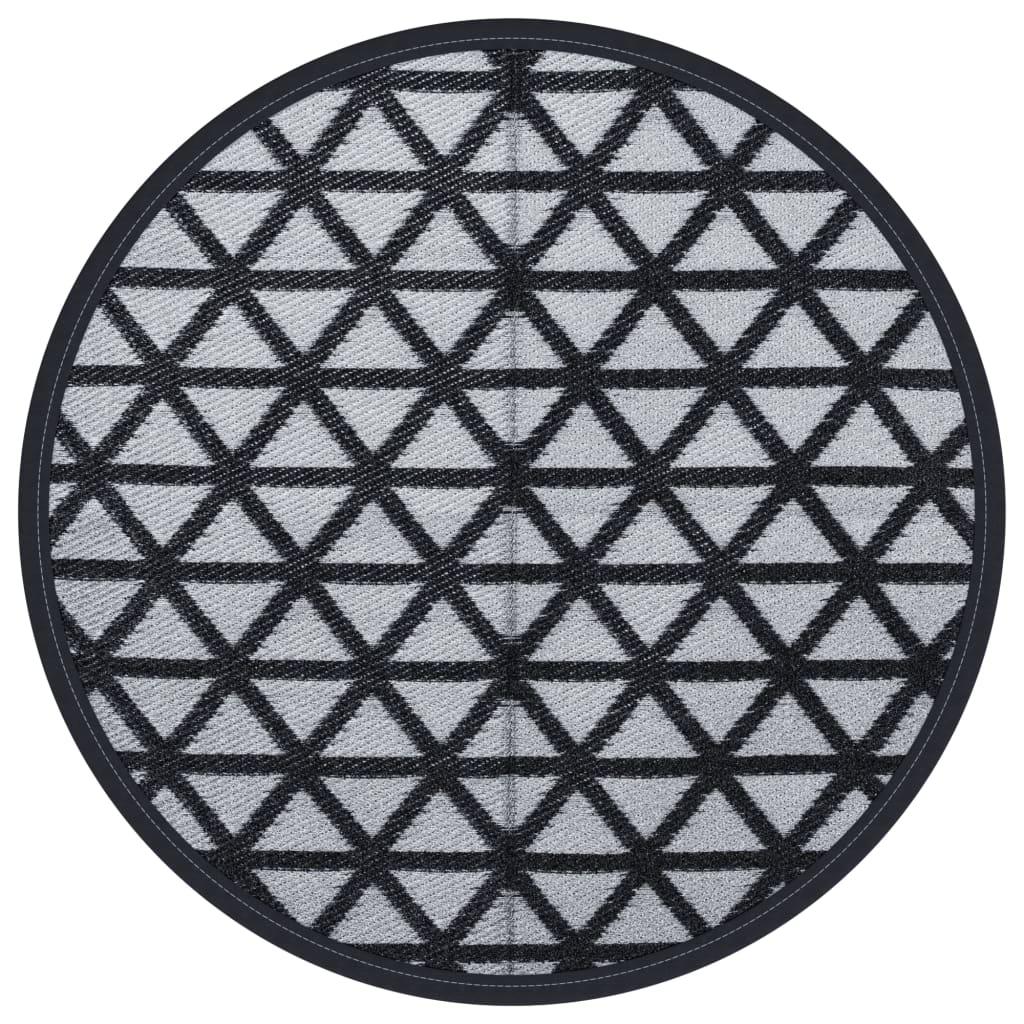 VidaXL outside rug arakil Ø160 cm polypropene black