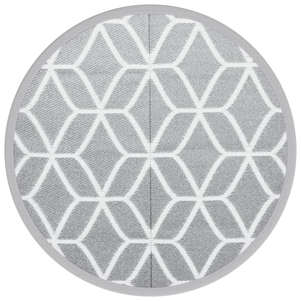 Vidaxl outside rug arakil Ø120 cm polypropene gray