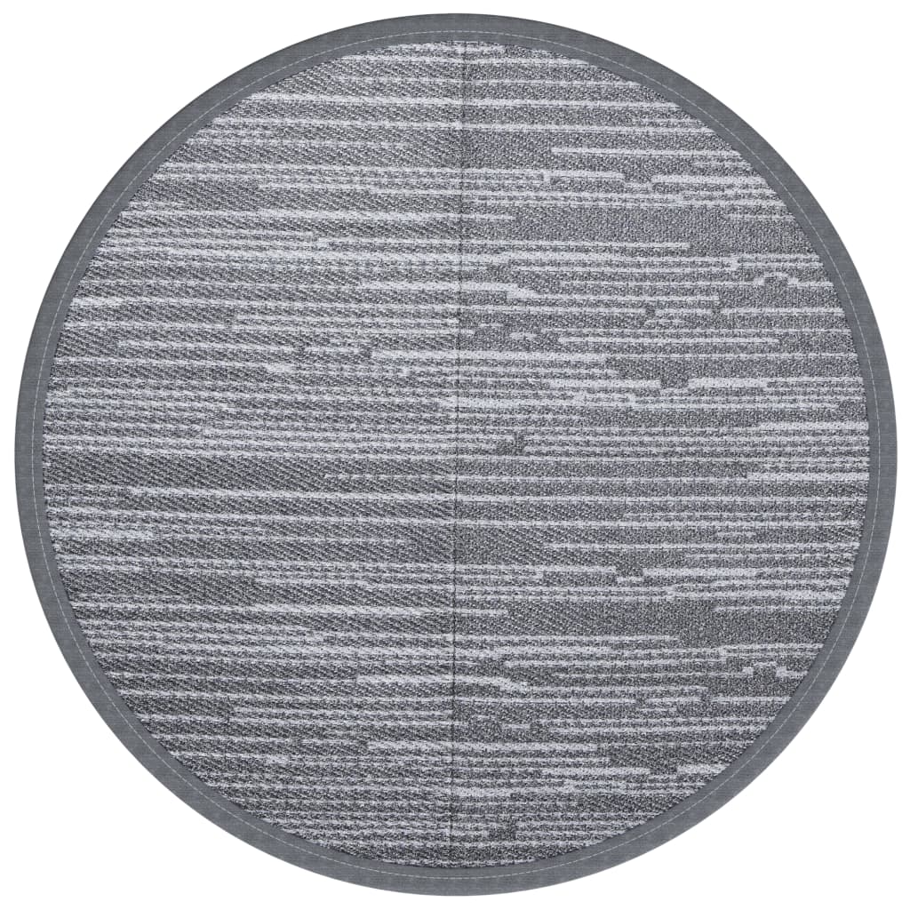 Vidaxl à l'extérieur du tapis Arakil Ø120 cm Gray en polypropène