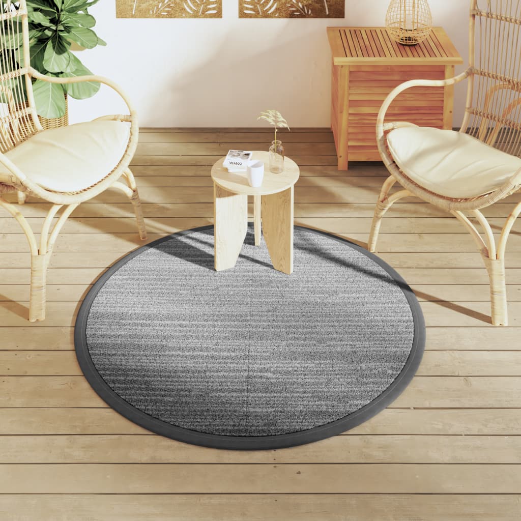 Vidaxl ausserhalb rug arakil Ø120 cm Polyprope Grey