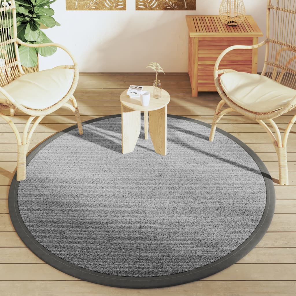 Vidaxl outside rug arakil Ø160 cm polypropene gray