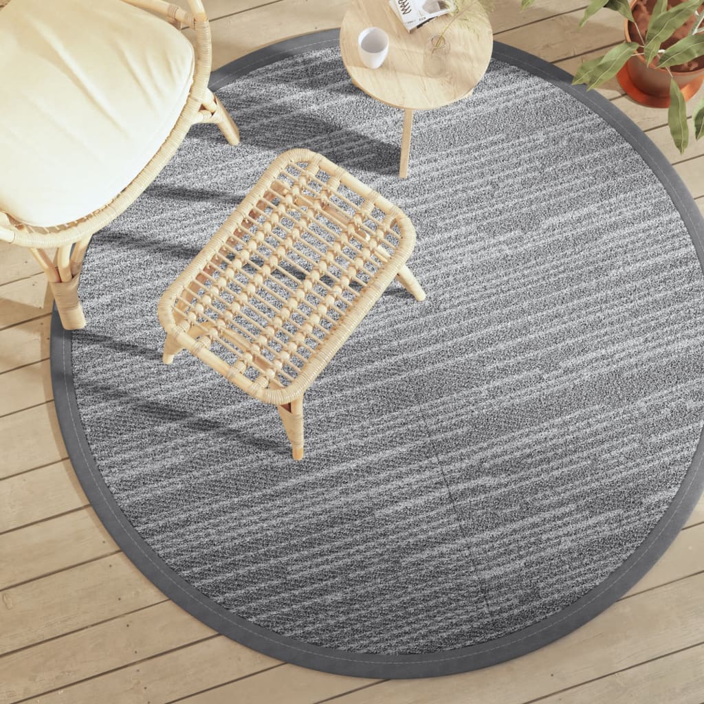 Vidaxl outside rug arakil Ø160 cm polypropene gray